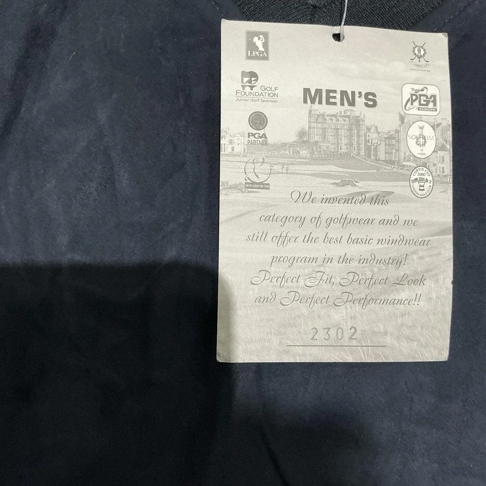 Sunderland of Scotland Windbreaker Mens Medium Black Golf Pullover Activewear - Picture 5 of 8